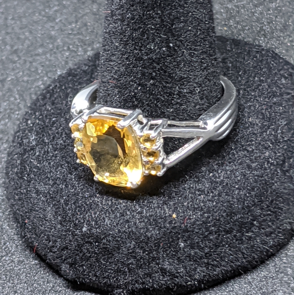 925 Ss Citrine Ring - image 7